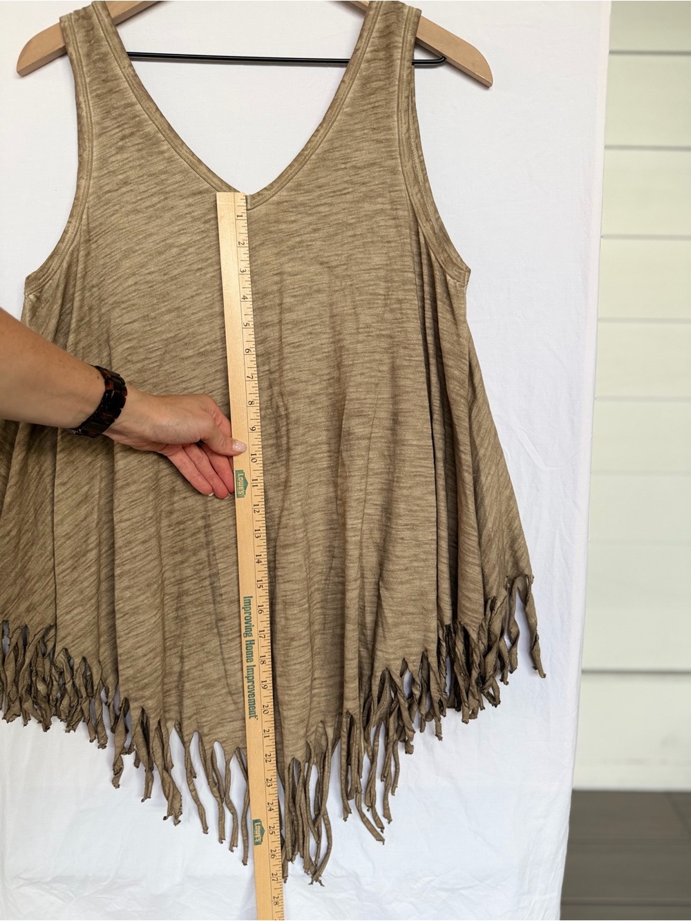 Umgee Boho Fringe Tank Top Tunic V-Neck Swing Festival Western Medium - Picture 6 of 6